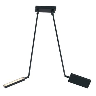Luce-Ambiente-Design Plafoniera Led Book en Aluminio Negro con Difusores Orientables 3200k