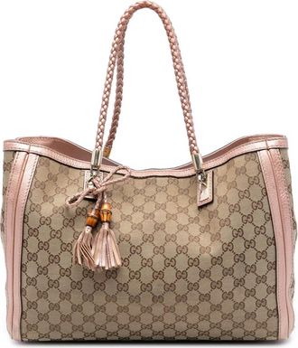 Gucci 2016-2025 Medium GG Canvas Bella tote bag - Marrone