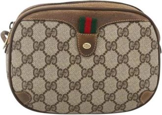Gucci Pre-owned Vintage Cross Body Bag - Dames - Vintage Schoudertas - Bruin - ONE Size - Leer - Vintage