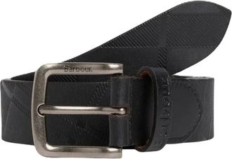 Barbour Irvine Leren Riem - Heren - Accessoires - Zwart - Maat: M Leer