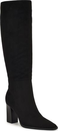 Nine West Zeran Knee High Boot in Black Faux Suede at Nordstrom Rack, Size 10.5
