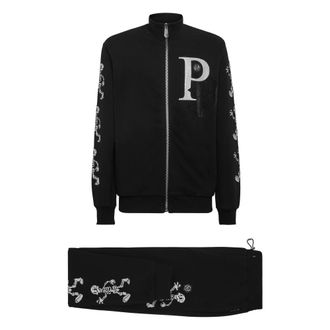 Philipp Plein Heren, Jumpsuits & Playsuits, Zwart, Maat: L Katoen
