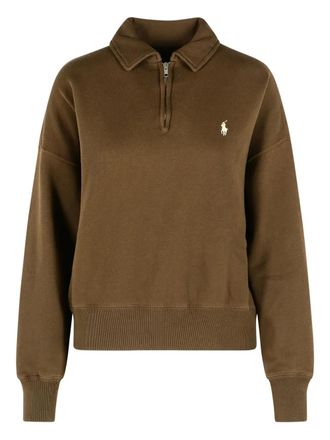 Polo Ralph Lauren classic-collar logo-embroidered polo top - Brown