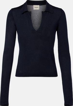 Khaite Mikel silk polo sweater