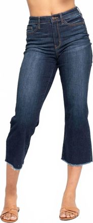 Judy Blue High Waist Crop Wide Leg Jeans In Blue
