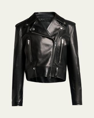 Balenciaga Leather Sack Biker Jacket