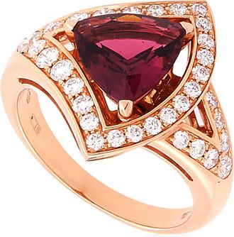 Bulgari Divas Dream Openwork 18 Kt Rose Gold Ring, Size 56