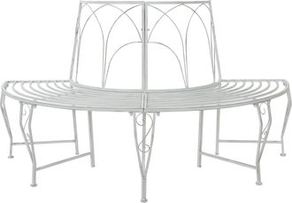 vidaXL Banco De &Aacute;rbol 4-n&uacute;mero De Plazas 160 X 80 X 89 Cm Acero Vidaxl