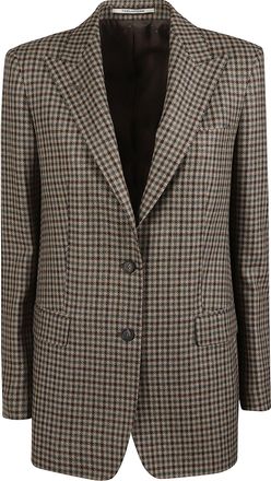 Tagliatore Bertha Houndstooth Virgin Wool Tailored Jacket