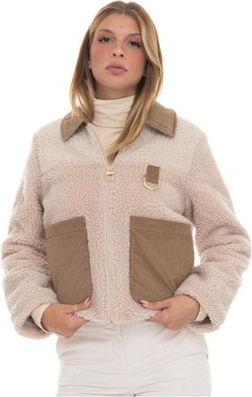 Barbour Jassen, Dames, Beige, XS, Katoen, Malena Cropped Fleece