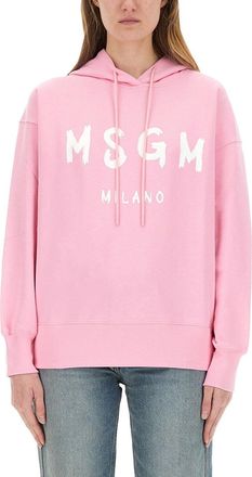 Msgm Sweatshirt With Logo-Donna