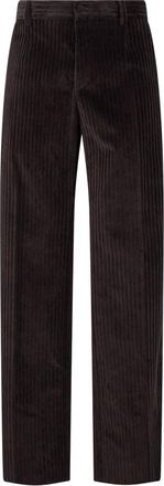 Dolce & Gabbana Fluwelen Broek - Heren - Broeken - Bruin - Maat: XL Katoen