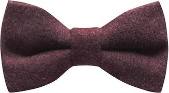 King & Priory Luxury Burgundy Donegal Tweed Pre-Tied Bow Tie
