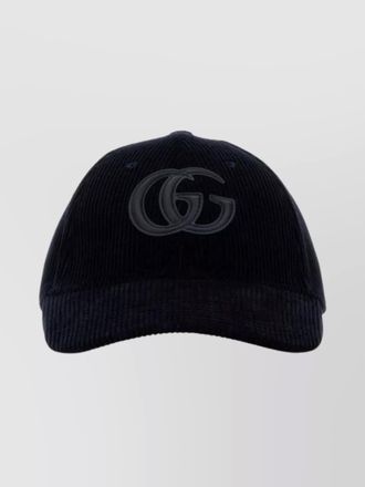 Gucci textured corduroy baseball cap with curved brim