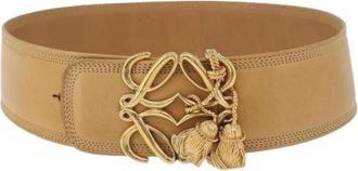 Loewe Pre-owned Lederen Riem - Dames - Vintage Accessoires - Beige - ONE Size - Leer - Vintage