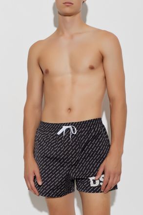 Dsquared2 Monogram Swim Shorts, Mens, Black
