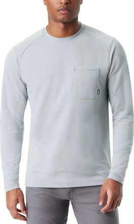 G.H. Bass & Co. Bass Outdoor T-Shirt Men Gray Stretch Long Sleeve Crew Neck Pullover UPS1272