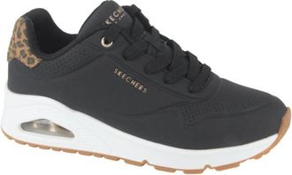 Skechers UNO - Jungle Nite Polyurethaan Dames Zwart/Leopard Sneakers