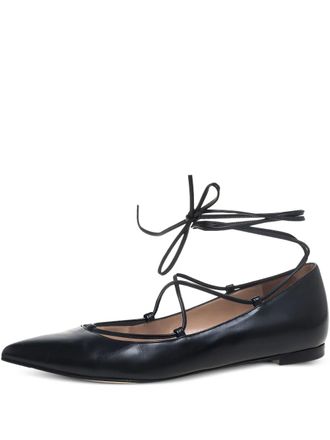 Gianvito Rossi leather ballet flats - Black