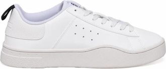 Diesel White Rubber Minimalist Sneakers