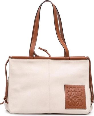 Loewe Pre-owned Tote Bags, female, Brown, Size: ONE SIZE Pre-owned Canvas Tote Bag