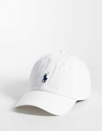 Polo Ralph Lauren Cappellino da baseball bianco con logo