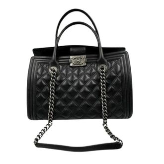 Chanel Pre-owned Boy Shoulder Bag - Dames - Pre-owned - Zwart - Maat: ONE Size Leer