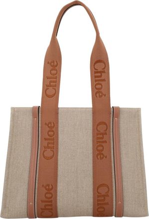 Chlo&eacute; Beige Woody Large Tote