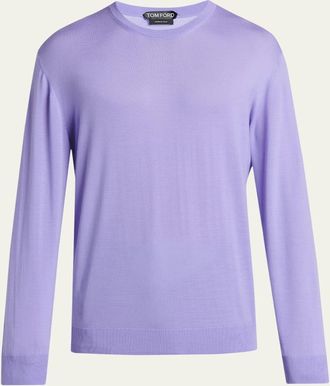 Tom Ford Mens Fine Merino Wool Crewneck Sweater