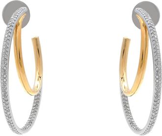 Swarovski Hyperbola Pierced Earrings Mixed Plating Clear
