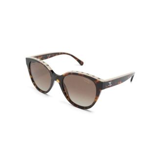 Chanel Sunglasses, female, Brown, Size: 54 MM Butterfly Sunglasses