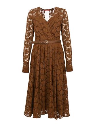 Max Mara Mstagrume Midi Dress In Tulle