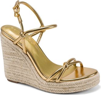 DKNY Yvette Slingback Espdarille Platform Wedge Sandal in Gold at Nordstrom, Size 6.5