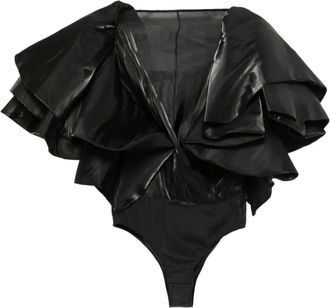 Saiid Kobeisy ruffled bodysuit - Black