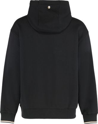 HUGO BOSS Mens Hooded Sweatshirt Terry Cotton Black Jumpers Sweater