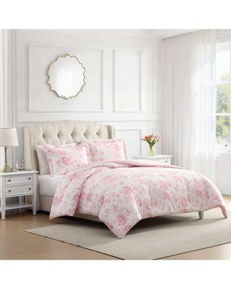 Laura Ashley Anja Textured Toile 100% Cotton Comforter Set