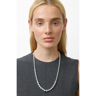 LI&Eacute; STUDIO The Olivia Beaded Necklace in Silver at Nordstrom