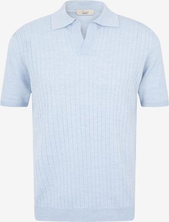 Aur&eacute;lien Rippstrick-Kurzarm-Polohemd ohne &Auml;rmel Cashwool