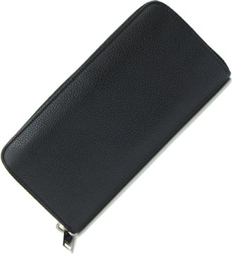 Saint Laurent Black Leather Long Wallet (Bi-Fold) (Pre-Owned)