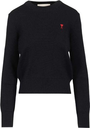 Ami Truien & Vesten, Dames, Blauw, M, Wol, De Coeur Crew Neck Sweater