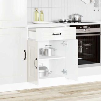 vidaXL Base da Cucina Kalmar Bianco Lucido in Legno Multistrato - Vidaxl