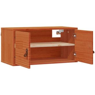 vidaXL Wall Cabinet Wax Brown 80 x 30 x 30 cm Solid Pine Wood vidaXL