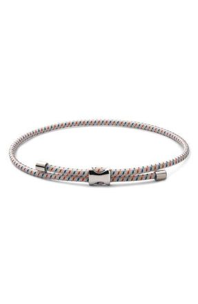 Miansai Mens Orson Pull Bungee Rope Bracelet in Sterling Silver/Off White at Nordstrom