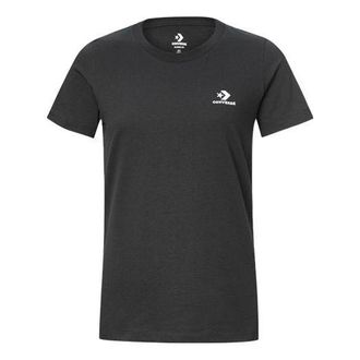 Converse (WMNS) Converse Logo Casual Short Sleeve Black 10020804-001