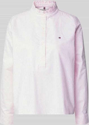 Tommy Hilfiger Comfort Fit Langarmbluse aus reiner Baumwolle in Rosa, Größe 34