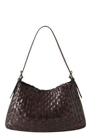 Dragon Diffusion Irregular Woven Leather Hobo Shoulder Bag