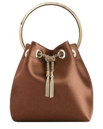 Jimmy Choo London Bon Bon Satin Basket Bag