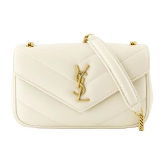 Saint Laurent Shoulder Bags, female, White, Size: ONE SIZE Le Sac Loulou Mini