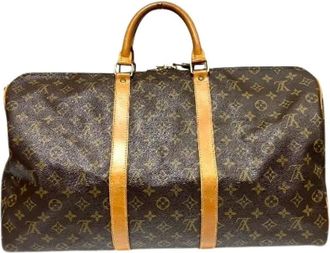 Louis Vuitton Pre-owned Weekend Bags, unisex, Brown, Size: ONE SIZE Pre-owned Keepall Bandouliere Monogram Boston Bag