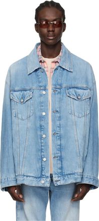 Acne Studios Mens Oversize Unisex Denim Jacket Blue Clothing > Coats &